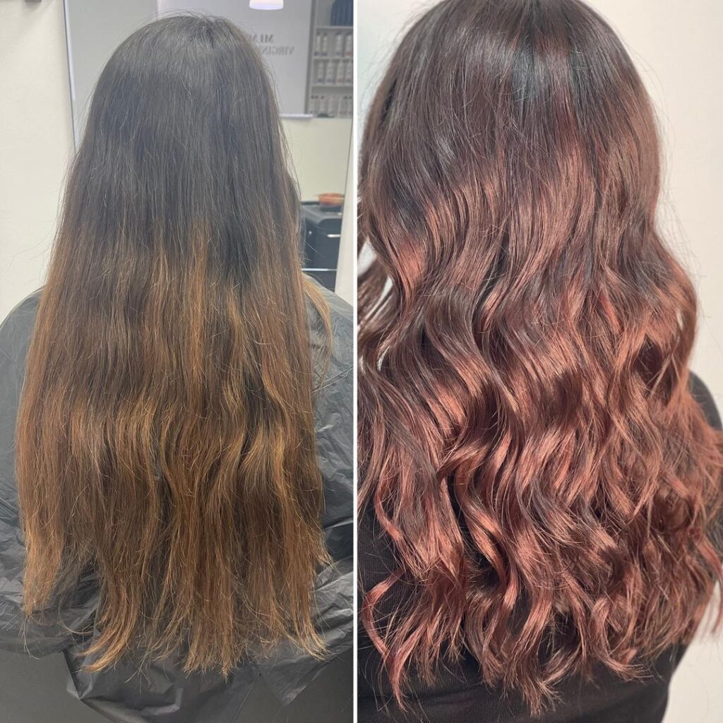 brunette balayage